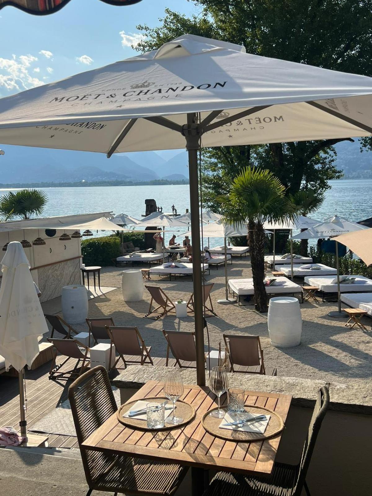 Riva Beach Club I Boutique Hotel I Restaurant Gambarogno Bagian luar foto