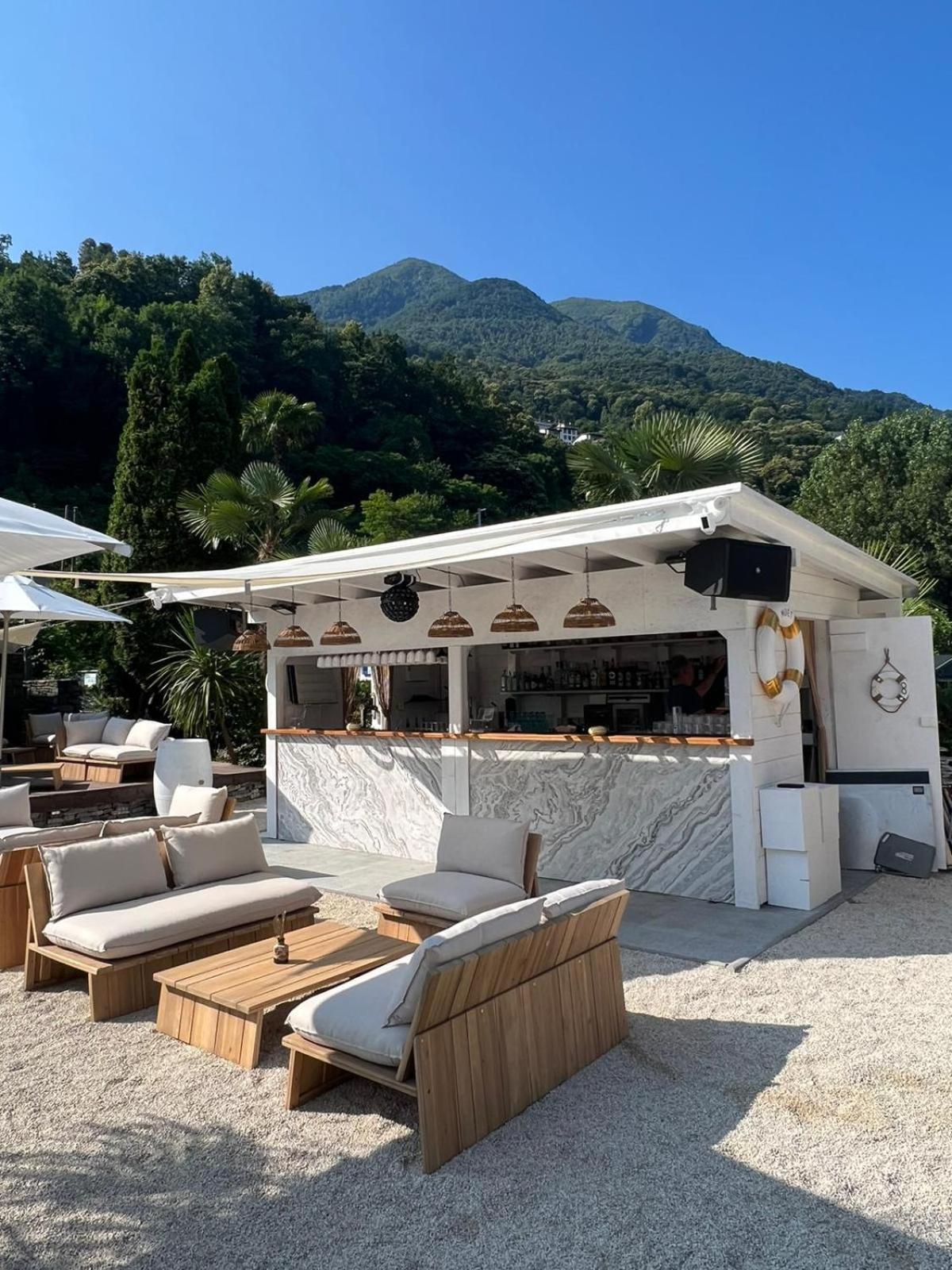 Riva Beach Club I Boutique Hotel I Restaurant Gambarogno Bagian luar foto