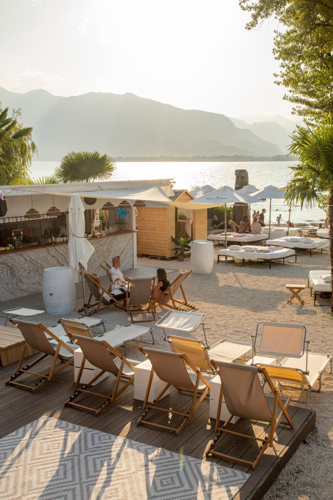 Riva Beach Club I Boutique Hotel I Restaurant Gambarogno Bagian luar foto